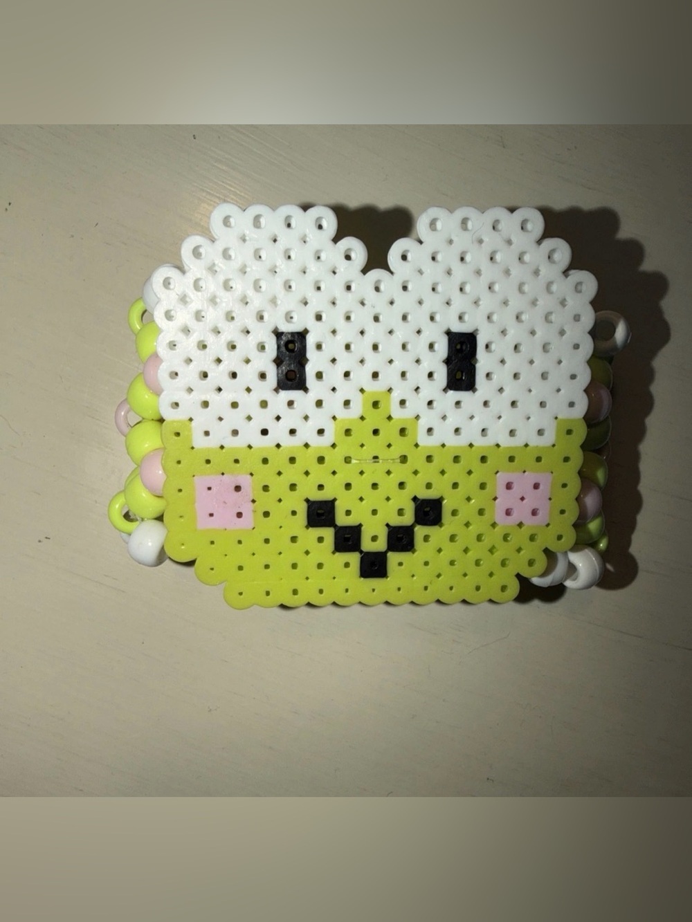 Kerropi Kandi Perler Bracelet with X pattern cuff